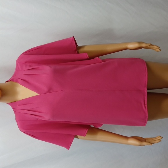 Alfani Women's Mixed-Media Flutter-Sleeve Top, Berry Haze - Picture 2 of 10